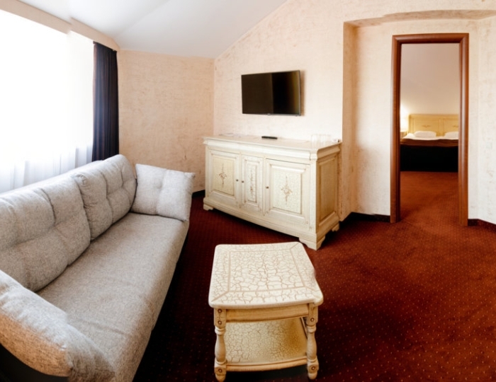 Люкс 2-местный 2-комнатный в Морских коттеджах, мансардный №155 - Отель «Прометей Клуб»